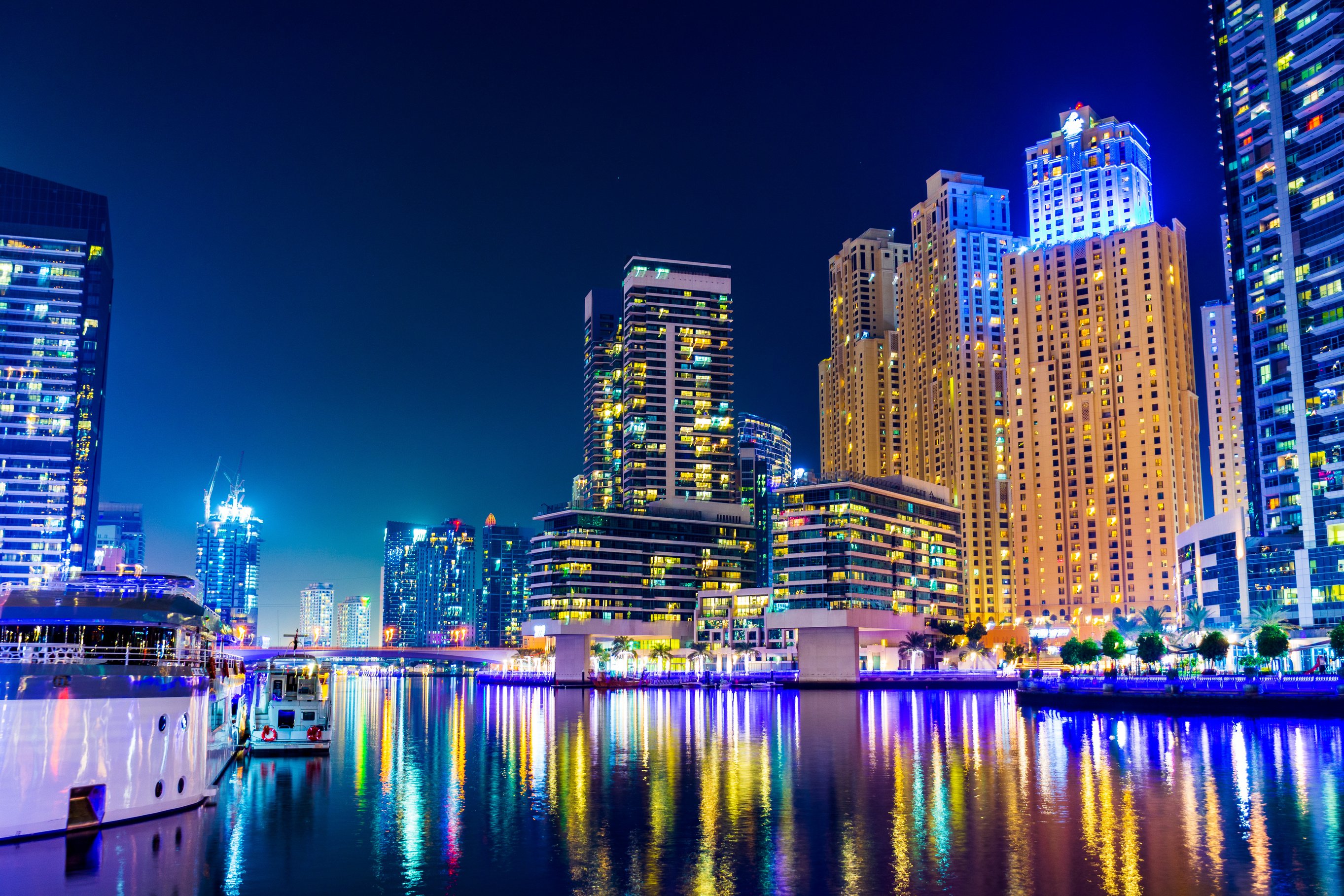 Dubai Buildings at Night